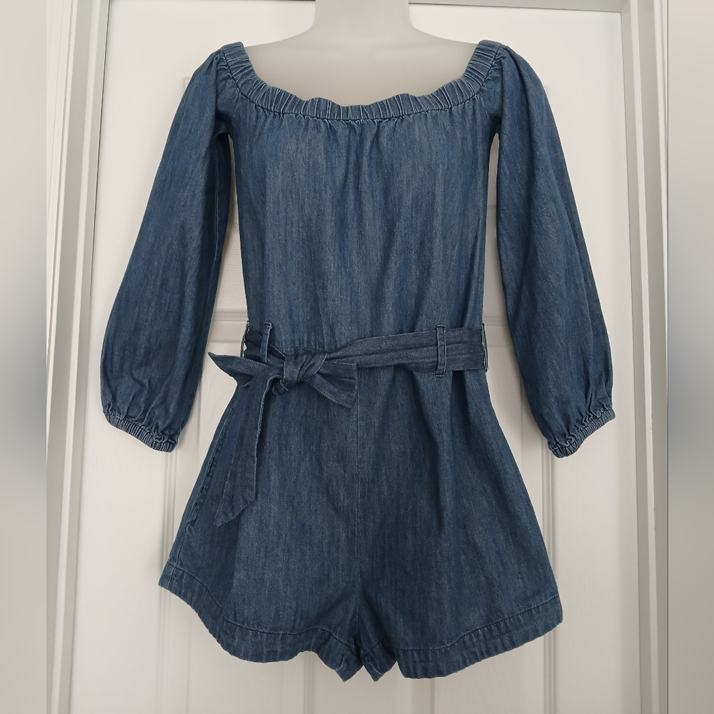 Free People Denim Blue Women's Romper